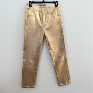 Joes Jeans Luna High Rise Cigarette Ankle Gold Jeans 27